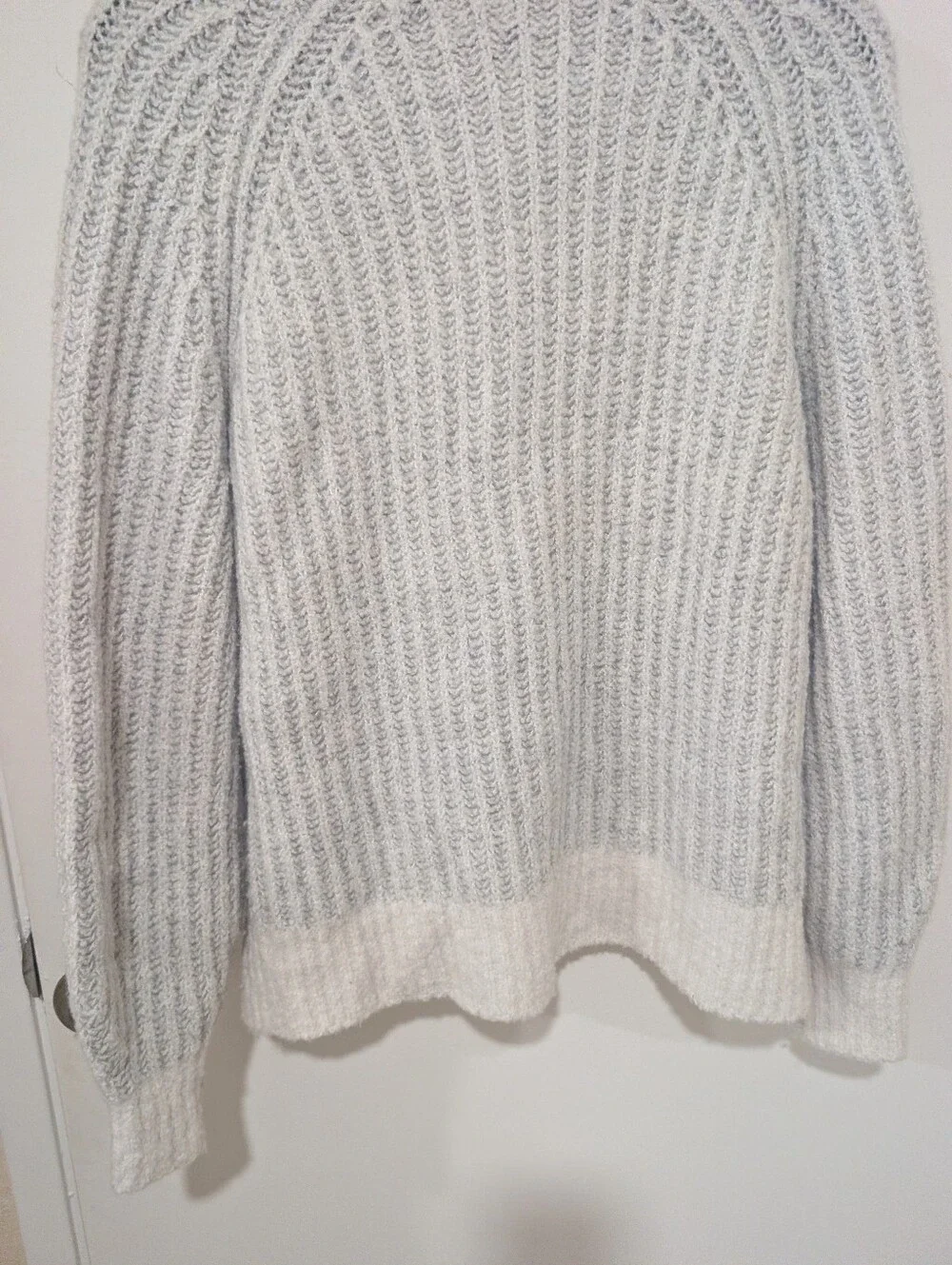 Everlane Grey Luxe Teddy Wool Oversized Half Zip Knit Sweater - Picture 11 of 16